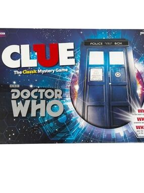 Doctor Who Clue Board Game 2015 Hasbro BBC COMPLETE Preowned Family Game Night